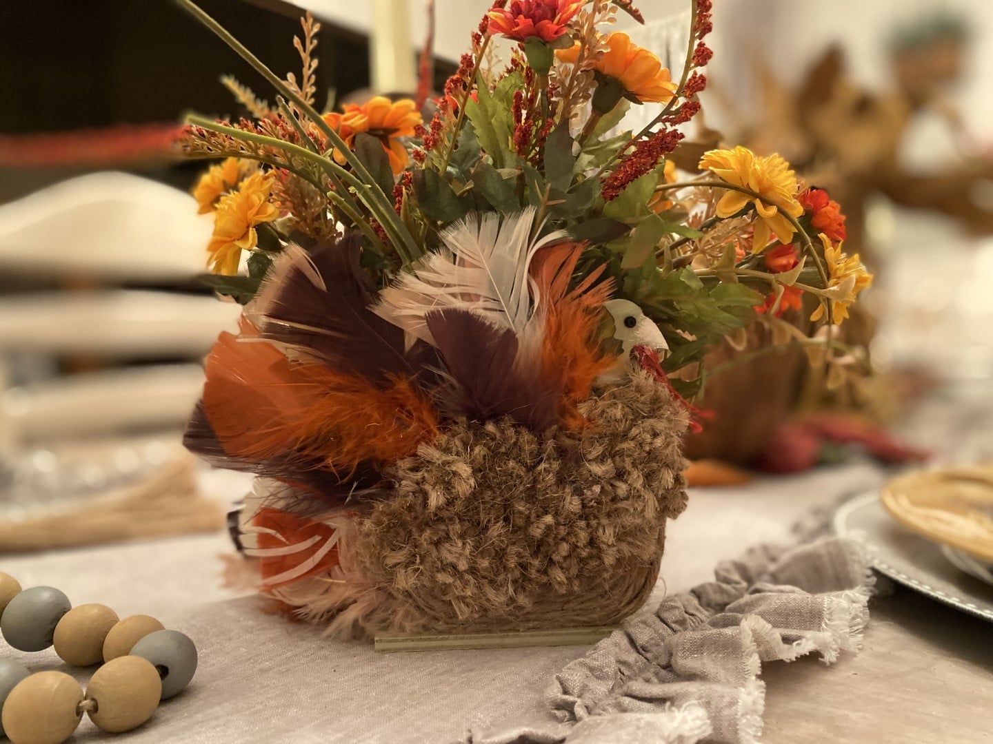 DIY Dollar Tree Turkey Centerpiece The Crafty Decorator